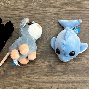 Roblox Adopt Me Mouse And Dolphin Plush Toys Bundle Of 2